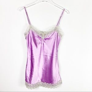 CHARLOTTE TARANTOLA purple silk cami top New S